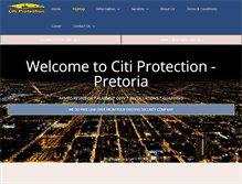 Tablet Screenshot of citiprotection.co.za